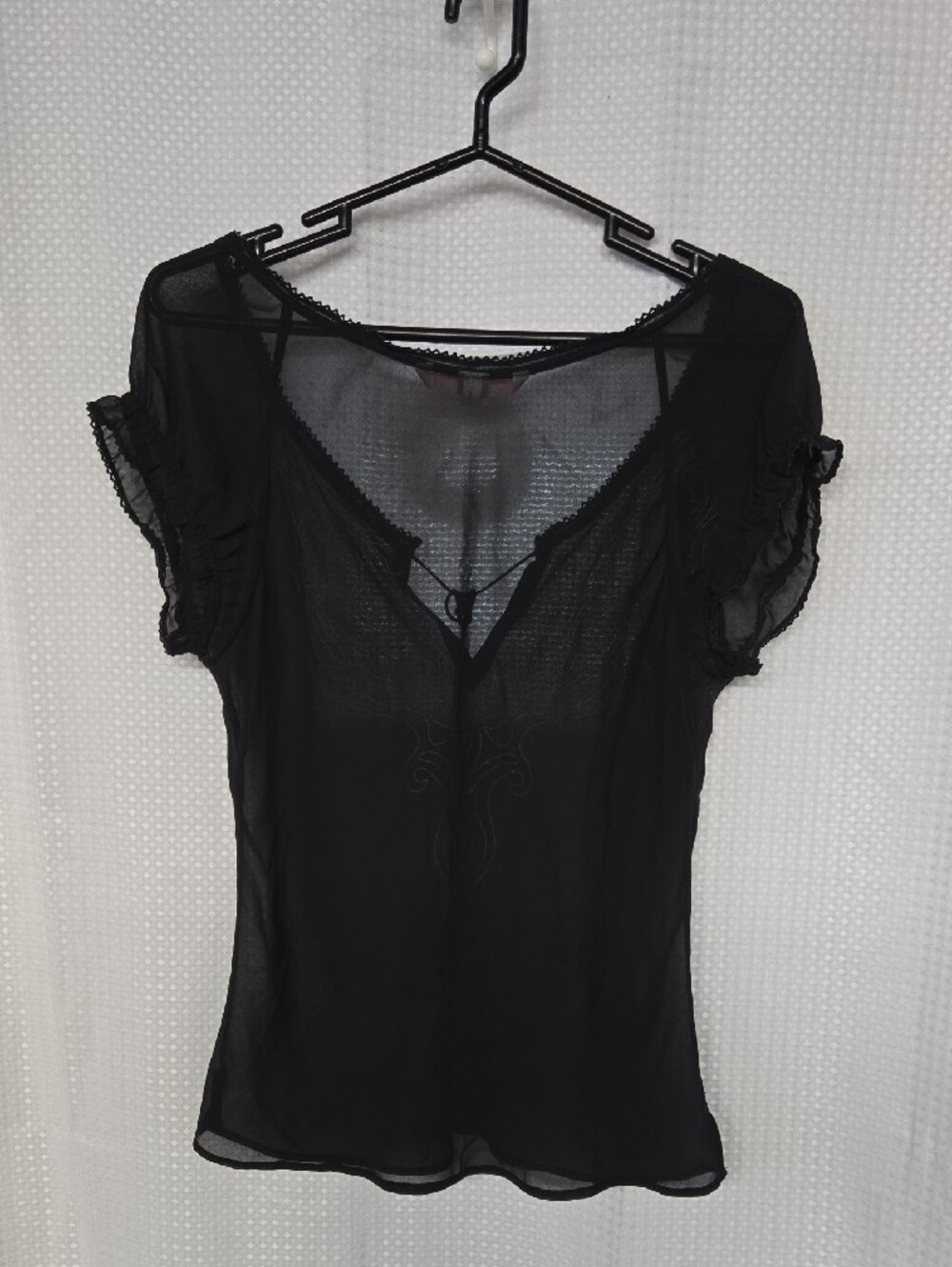 Victoria's Secret Black Lace-Trim Tank Top - Picture 2 of 5